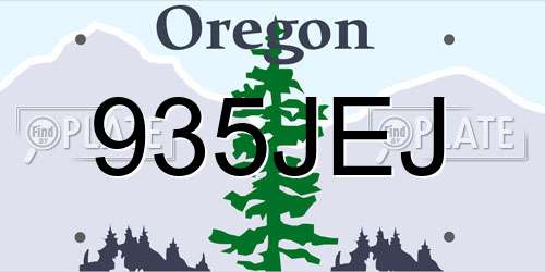 935JEJ Oregon License Plate