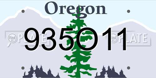 935O11 Oregon License Plate