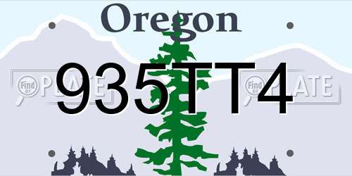 935TT4 Oregon License Plate