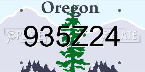 935Z24 Oregon License Plate