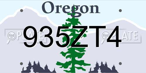935ZT4 Oregon License Plate