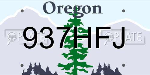 937HFJ Oregon License Plate