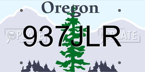 937JLR Oregon License Plate