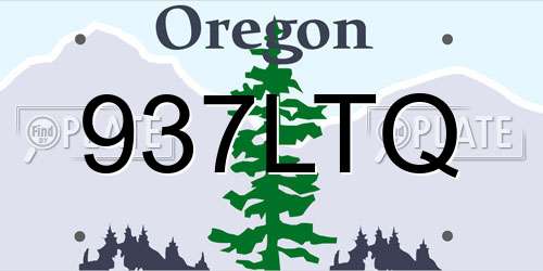 937LTQ Oregon License Plate