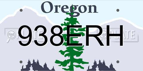 938ERH Oregon License Plate