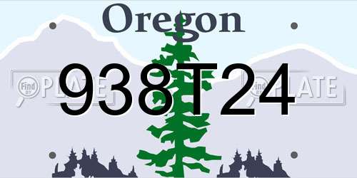938T24 Oregon License Plate