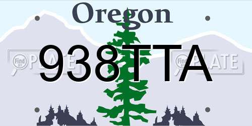 938TTA Oregon License Plate