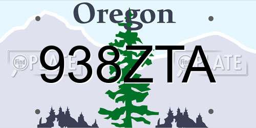 938ZTA Oregon License Plate