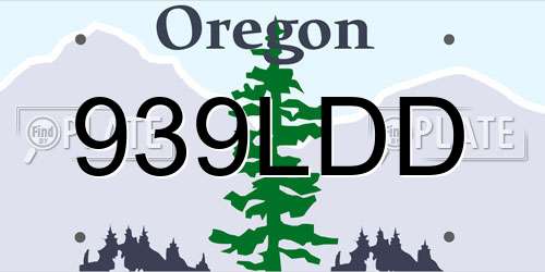 939LDD Oregon License Plate