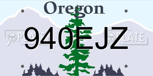 940EJZ Oregon License Plate