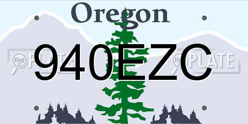 940EZC Oregon License Plate
