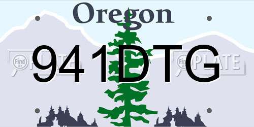 941DTG Oregon License Plate