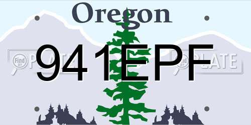 941EPF Oregon License Plate