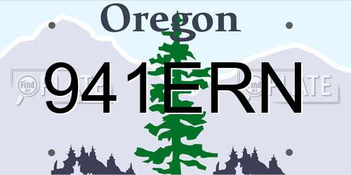 941ERN Oregon License Plate