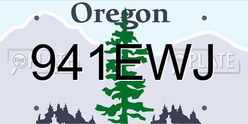 941EWJ Oregon License Plate