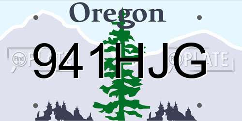 941HJG Oregon License Plate