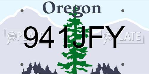 941JFY Oregon License Plate