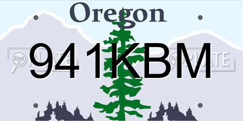 941KBM Oregon License Plate