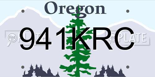 941KRC Oregon License Plate