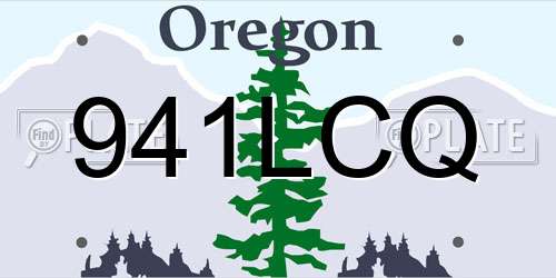 941LCQ Oregon License Plate