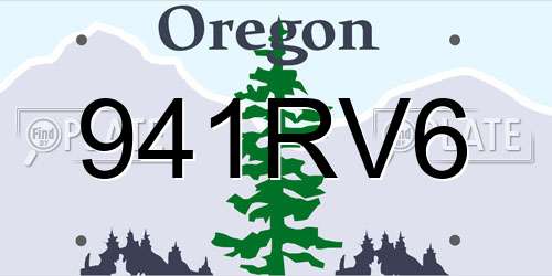941RV6 Oregon License Plate