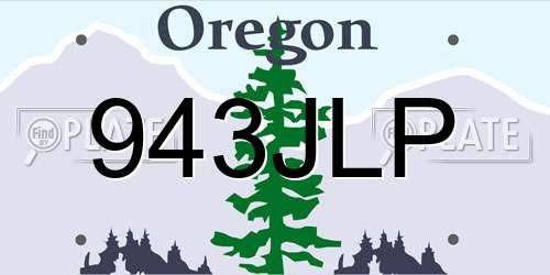 943JLP Oregon License Plate