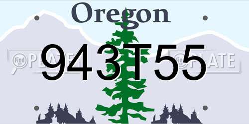 943T55 Oregon License Plate