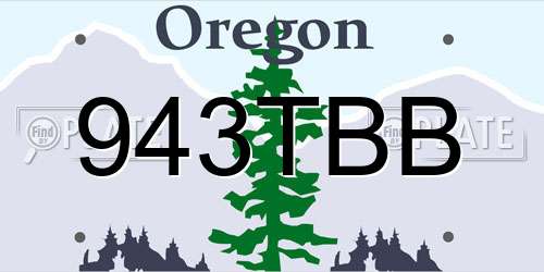 943TBB Oregon License Plate