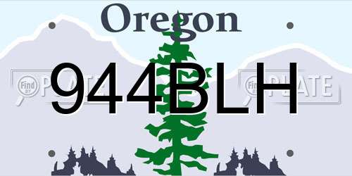 944BLH Oregon License Plate