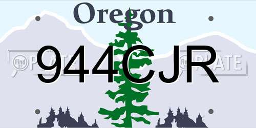 944CJR Oregon License Plate