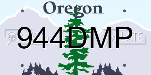 944DMP Oregon License Plate