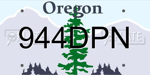 944DPN Oregon License Plate