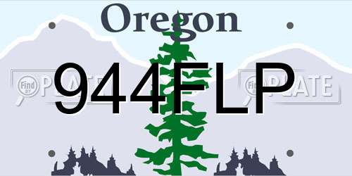 944FLP Oregon License Plate