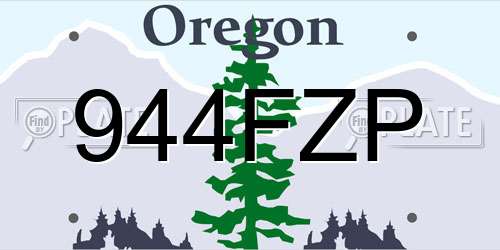 944FZP Oregon License Plate