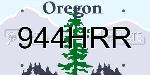 944HRR Oregon License Plate