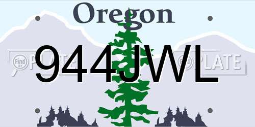 944JWL Oregon License Plate