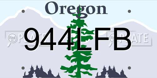 944LFB Oregon License Plate
