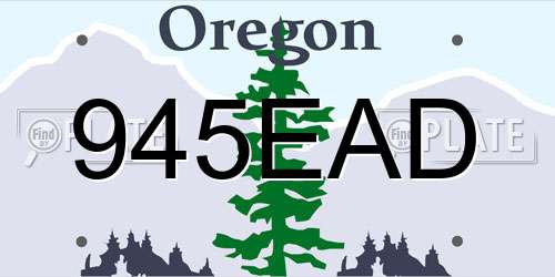 945EAD Oregon License Plate