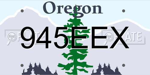 945EEX Oregon License Plate