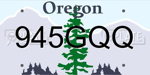945GQQ Oregon License Plate