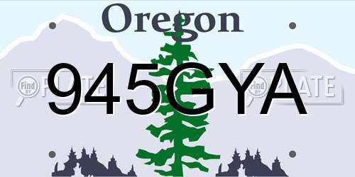 945GYA Oregon License Plate