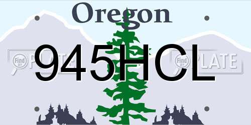 945HCL Oregon License Plate