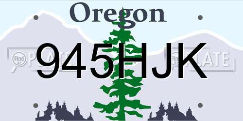 945HJK Oregon License Plate