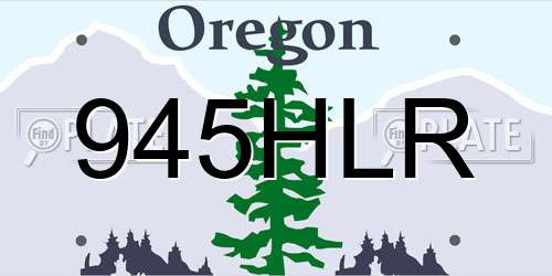 945HLR Oregon License Plate