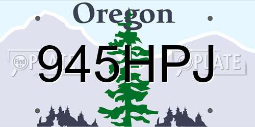 945HPJ Oregon License Plate