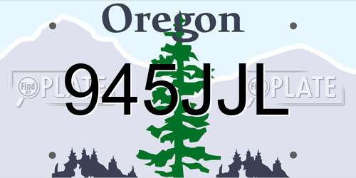 945JJL Oregon License Plate