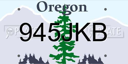 945JKB Oregon License Plate