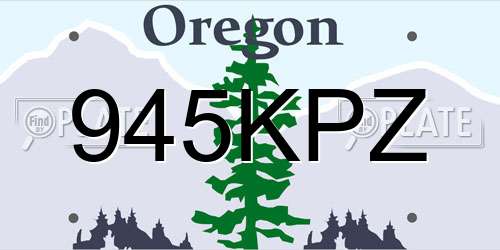 945KPZ Oregon License Plate