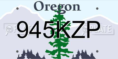 945KZP Oregon License Plate