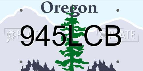 945LCB Oregon License Plate